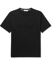 Stone Island - Logo-embroidered Cotton-jersey T-shirt - Lyst