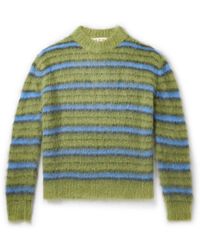 Marni - Striped Mohair-Blend Sweater - Lyst