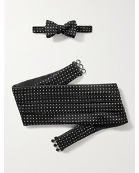 Favourbrook - Polka-dot Silk-jacquard Self-tie Bow Tie And Cummerbund Set - Lyst