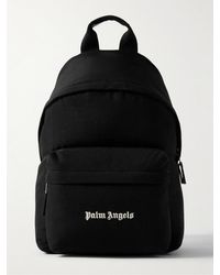 Palm Angels - Leather-trimmed Logo-embroidered Cordura® Backpack - Lyst