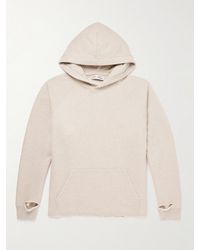 Our Legacy - Distressed Cotton And Linen-blend Hoodie - Lyst