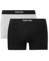Tom Ford - Two-Pack Stretch-Cotton Jersey Boxer Briefs - Lyst