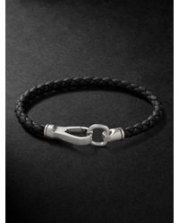 John Hardy - Braided Leather And Sterling Silver Bracelet - Lyst