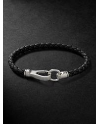 John Hardy - Braided Leather And Sterling Silver Bracelet - Lyst