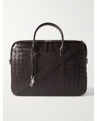 Bottega Veneta - Borsa da lavoro in pelle con motivo Intrecciato - Lyst