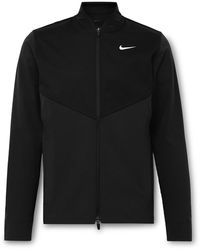 Nike - Tour Essential Logo-print Tech-jersey And Stretch-ripstop Golf Jacket - Lyst