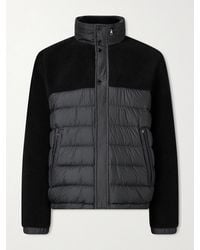 Moncler - Mistral Panelled Fleece And Quilted Shell Down Jacket - Lyst