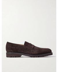 Majordome - M08 Suede Penny Loafers - Lyst