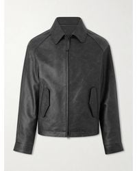 Golden Bear - The Dunbear Leather Bomber Jacket - Lyst