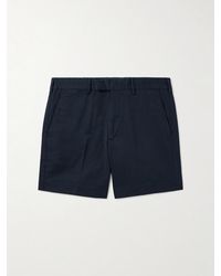 Tom Ford - Straight-Leg Pleated Stretch-Cotton Twill Shorts - Lyst
