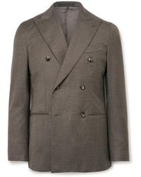Caruso - Double-Breasted Wool-Twill Suit Jacket - Lyst