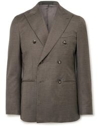 Caruso - Double-Breasted Wool-Twill Suit Jacket - Lyst