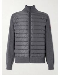 Canada Goose - Hybridge Slim-Fit Quilted Down Shell And Merino Wool Jacket - Lyst