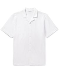 Sunspel - Camp-Collar Cotton-Mesh Shirt - Lyst
