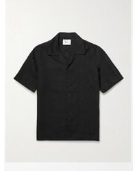 NN07 - Julio 5708 Camp-Collar Linen Shirt - Lyst