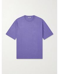 AURALEE - Organic Cotton-Jersey T-Shirt - Lyst