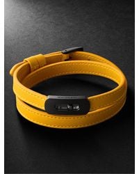 Messika My Move Dlc-coated, Diamond And Leather Bracelet - Yellow