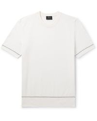 Brioni - Slim-Fit Sea Island Cotton-Piqué T-Shirt - Lyst
