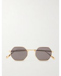 Cartier - Rounded-frame Melal Sunglasses - Lyst