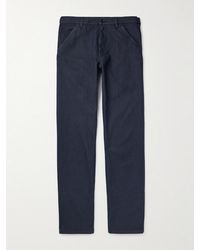 Aspesi - Straight-Leg Cotton-Blend Trousers - Lyst