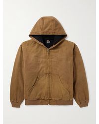 A.PRESSE - Cotton, Hemp And Silk-Blend Canvas Hooded Jacket - Lyst