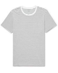 Club Monaco - Williams Striped Cotton-jersey T-shirt - Lyst