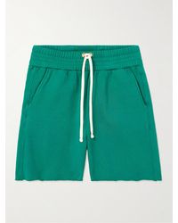 Les Tien - Gerade geschnittene Shorts aus Baumwoll-Jersey in Stückfärbung mit Kordelzugbund - Lyst