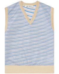Our Legacy - Striped Knitted Sweater Vest - Lyst