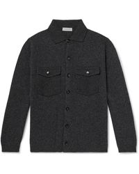 Canali - Slim-Fit Wool And Cashmere-Blend Cardigan - Lyst