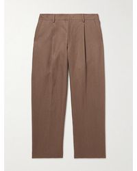 NN07 - Kay 1454 Straight-Leg Pleated Linen Trousers - Lyst