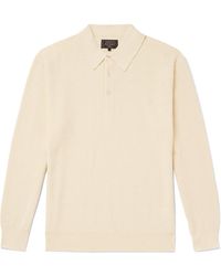 Beams Plus - Ramie And Cotton-blend Polo Shirt - Lyst