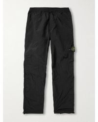 Stone Island - Straight-Leg Logo-Appliquéd Econyl Nylon Metal Trousers - Lyst