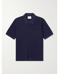 NN07 - Nolan 6695 Textured-Knit Organic Cotton Shirt - Lyst