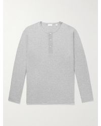 Handvaerk - Cotton-Jersey Henley Pyjama T-Shirt - Lyst