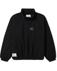WTAPS - Logo-embroidered Fleece Half-zip Sweatshirt - Lyst