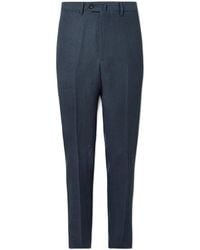 De Petrillo - Straight-Leg Linen Suit Trousers - Lyst