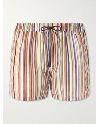 Paul Smith - Straight-leg Mid-length Striped Recycled Swim Shorts - Lyst