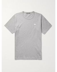 Acne Studios - Nash Logo-appliquéd Mélange Cotton-jersey T-shirt - Lyst