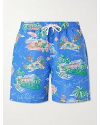 Polo Ralph Lauren - Straight-leg Mid-length Printed Recycled Swim Shorts - Lyst
