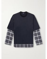Comme des Garçons - Checked Layered Cotton T-Shirt - Lyst