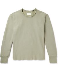 Les Tien - Distressed Cotton-jersey Sweatshirt - Lyst