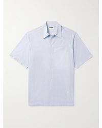 Jil Sander - Oversized Logo-embroidered Striped Cotton-poplin Shirt - Lyst