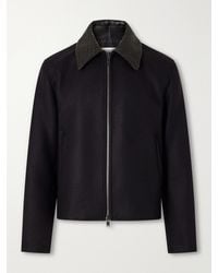 Bottega Veneta - Intrecciato Leather-Trimmed Wool-Felt Jacket - Lyst