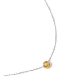 Le Gramme - Entrelacs Le 1 Sterling Silver And 18-karat Gold Pendant Necklace - Lyst