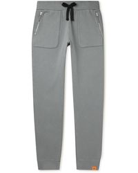 Aspesi - Slim-fit Tapered Garment-dyed Cotton-jersey Sweatpants - Lyst