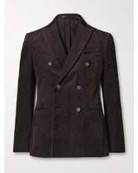 MR P. - Slim-Fit Double-Breasted Cotton And Cashmere-Blend Corduroy Tuxedo Jacket - Lyst