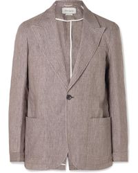 Oliver Spencer - Laurel Unstructured Striped Linen Suit Jacket - Lyst