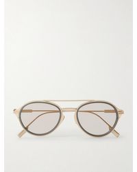 ZEGNA - Aviator-Frame Titanium Sunglasses - Lyst