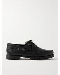 VINNY'S - Aztec Full-Grain Leather Boat Shoes - Lyst