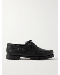 VINNY'S - Aztec Full-Grain Leather Boat Shoes - Lyst